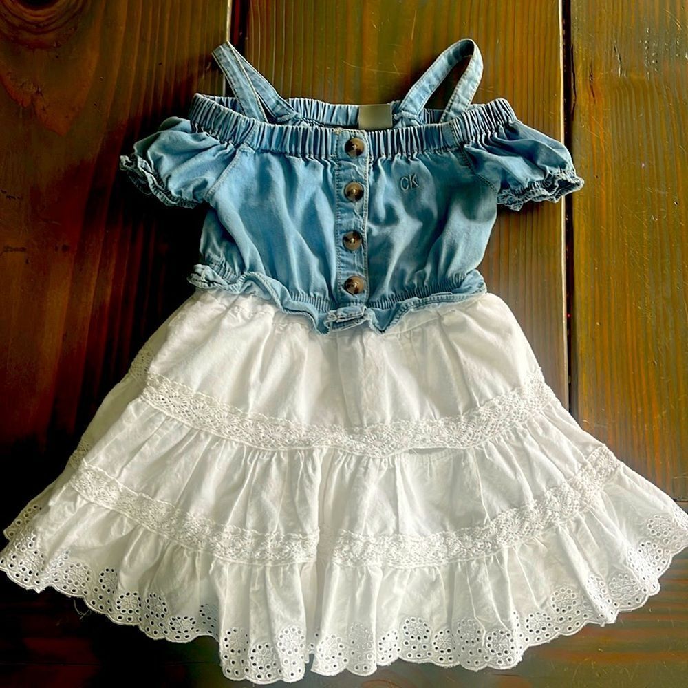 Jean ruffle dress